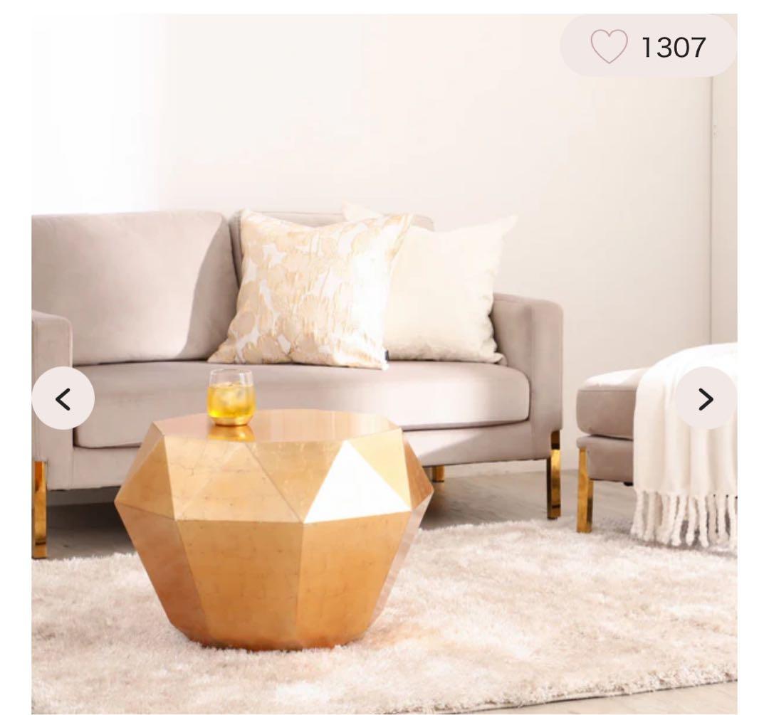 Francfranc ダイヤモンドテーブル ゴールド