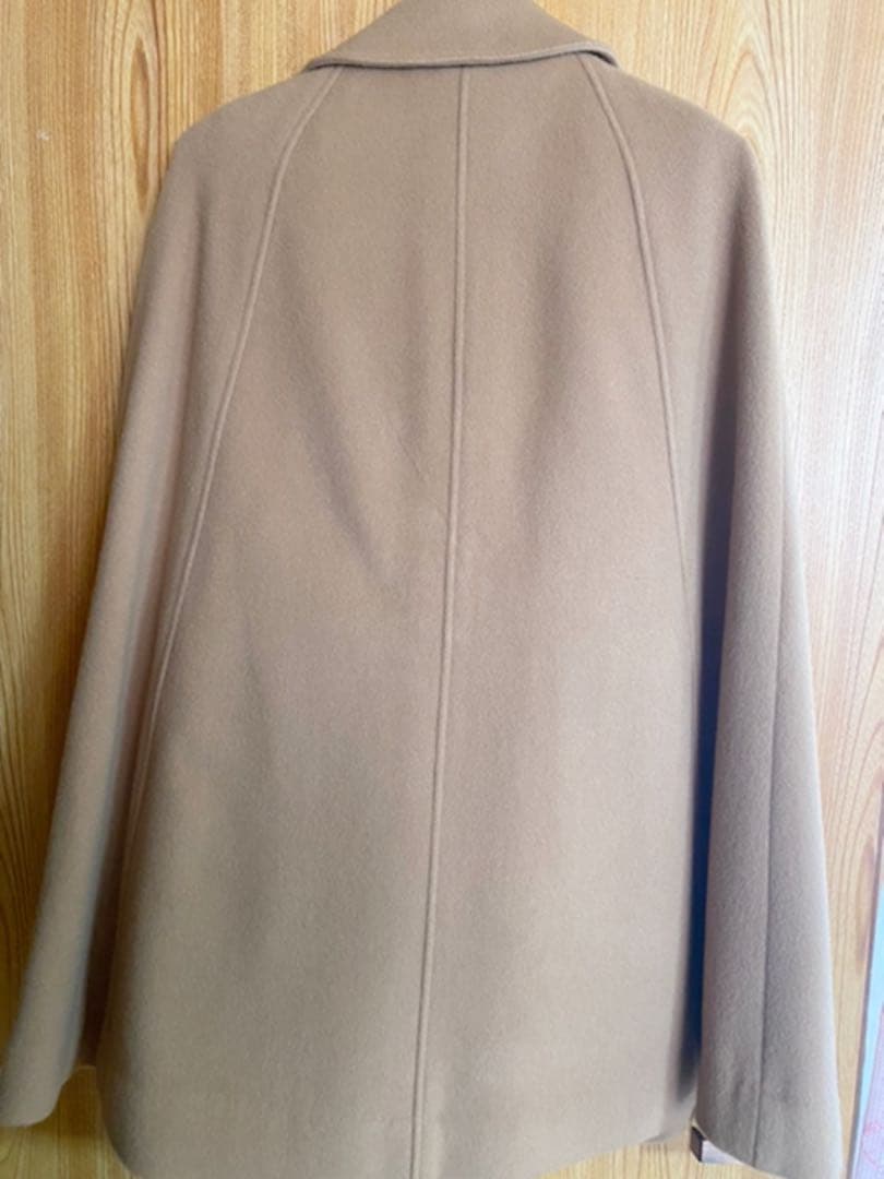 【美品】ケープウールコート