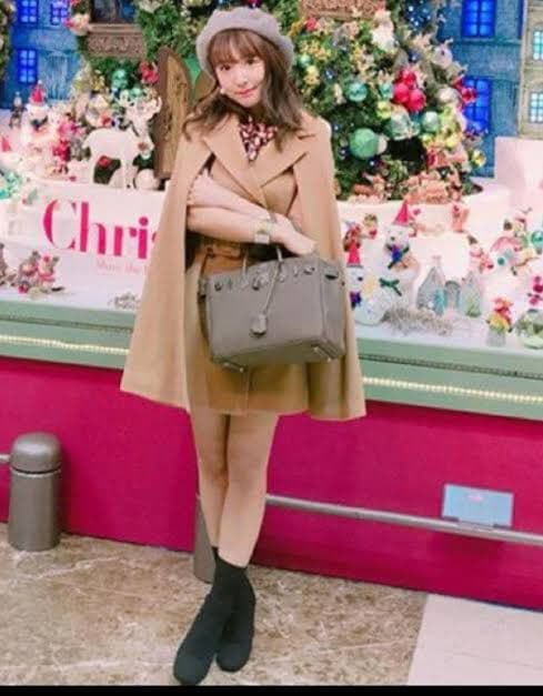 【美品】ケープウールコート