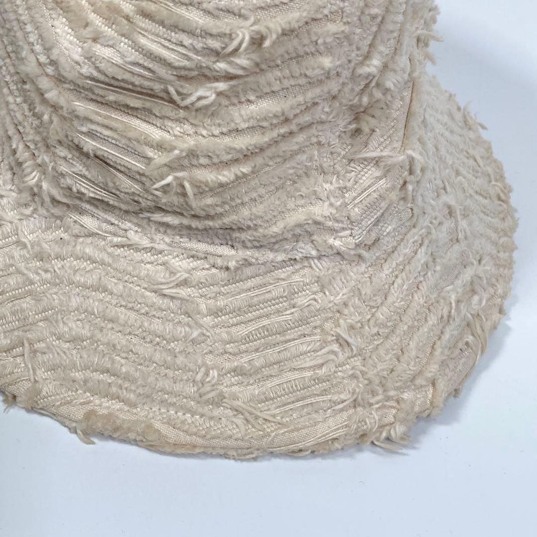 KAMIYA × CA4LA ウェーブデニム バケットハット 白