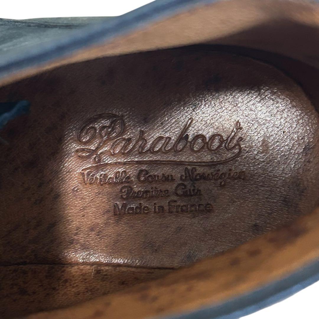 M'sブラック 希少モデル　パラブーツUチップブーツ ネイビー26