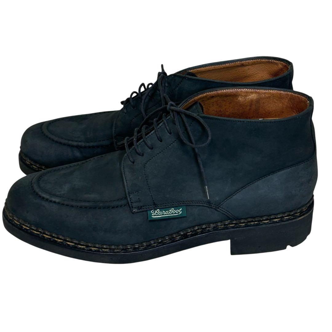 M'sブラック 希少モデル　パラブーツUチップブーツ ネイビー26