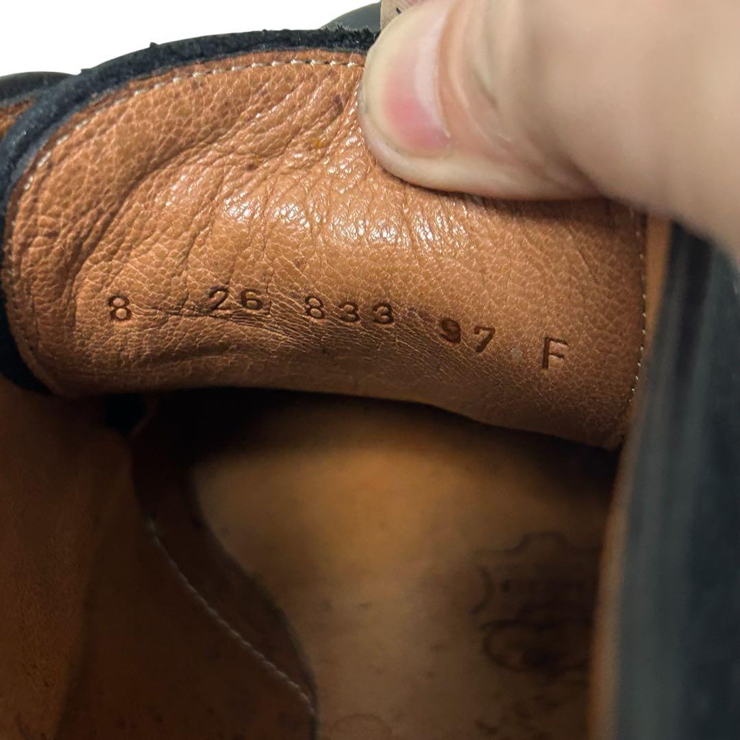 M'sブラック 希少モデル　パラブーツUチップブーツ ネイビー26