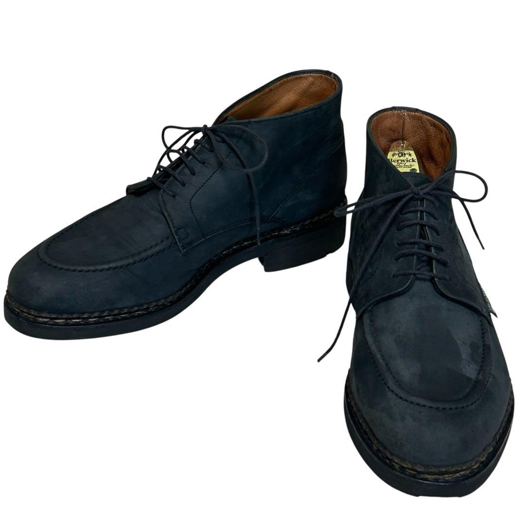 M'sブラック 希少モデル　パラブーツUチップブーツ ネイビー26