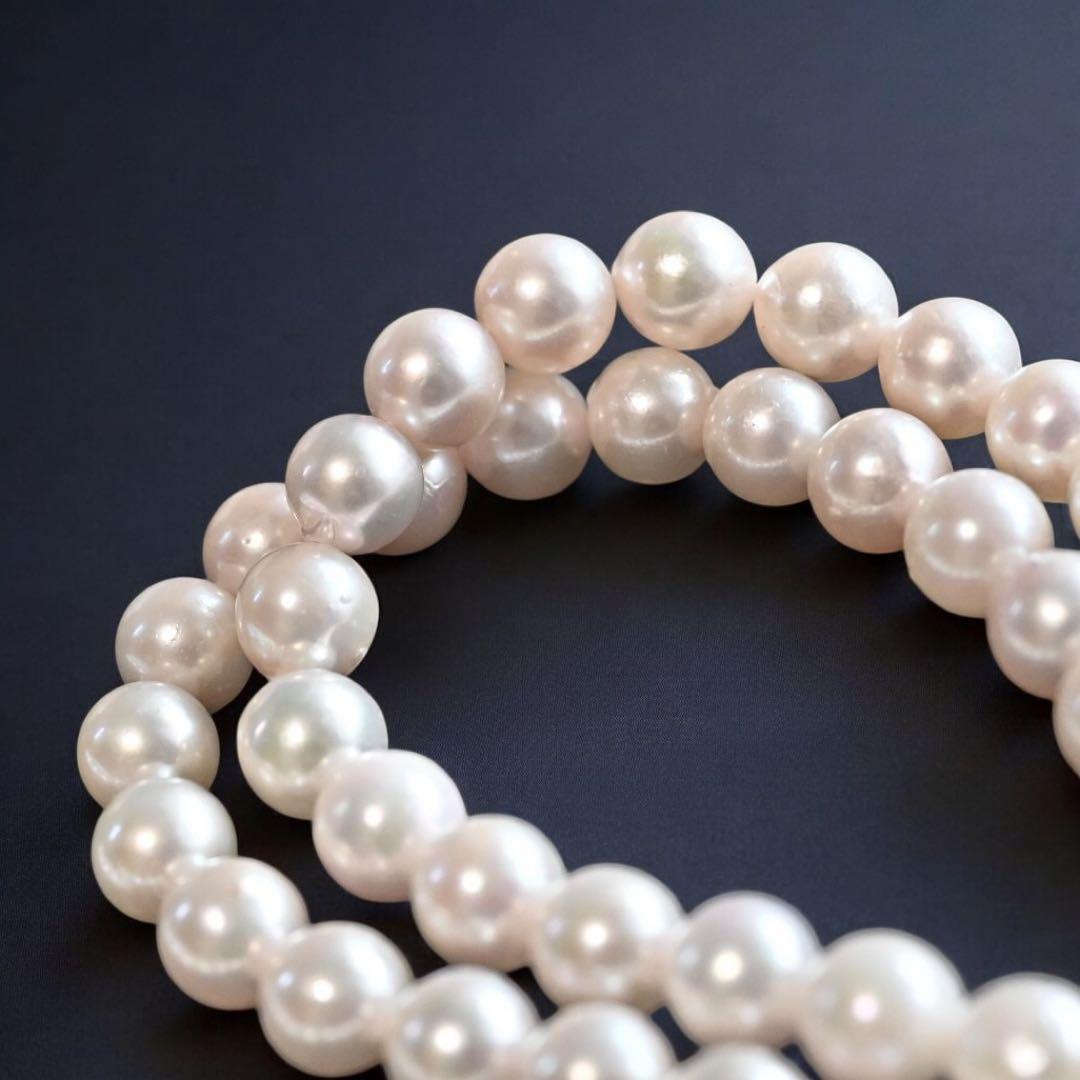 【最高峰】アコヤ　ロング　120cm パール　ネックレス　本真珠　3連