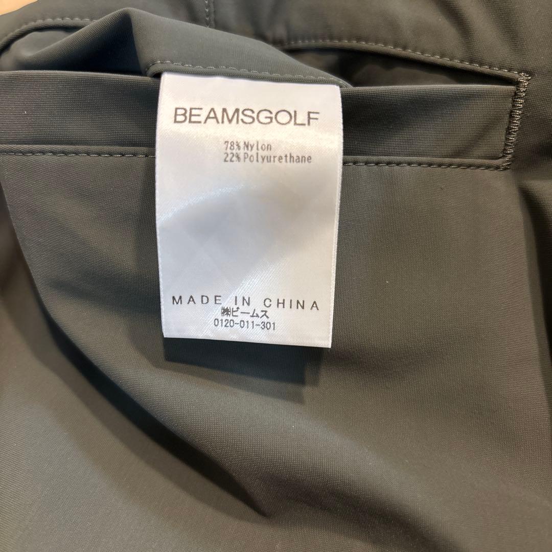美品 BEAMS GOLF ストレッチ3Dパンツ サイズ50(L相当)オリーブ
