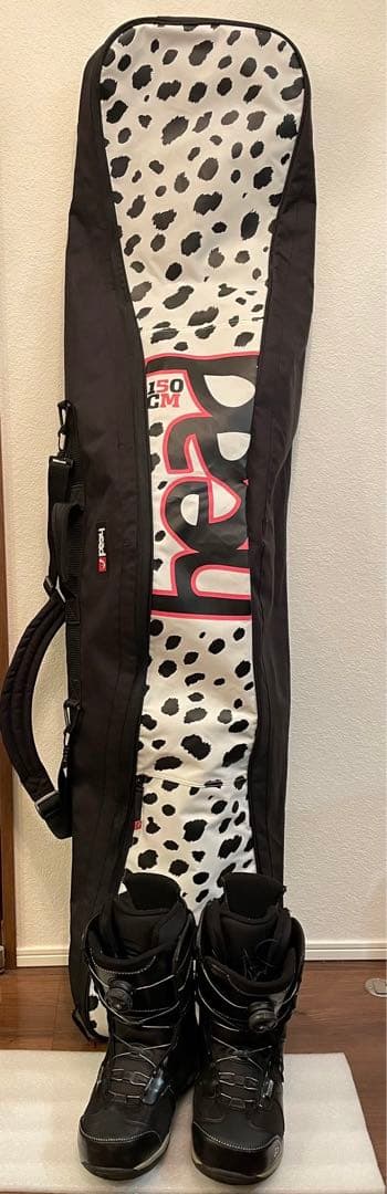 スノーボード板（ビィンディング付き）・ブーツ・ボードケース3点セット