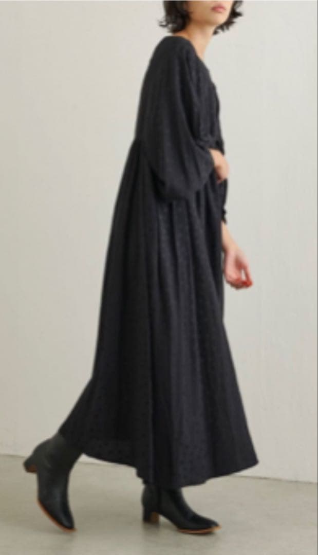 SUM1 STYLEスミスタイル ドット柄 アシンメトリー ティアードワンピース