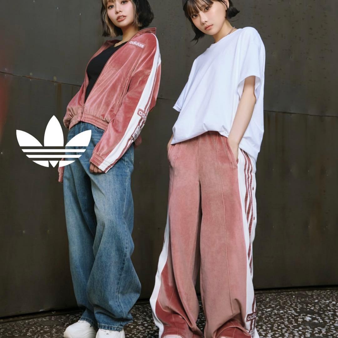 新品S⭐️adidas アディブレイク ベロア トラックトップ &パンツ ピンク