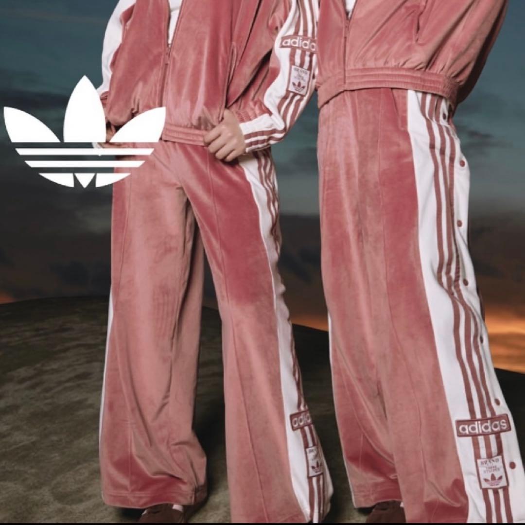 新品S⭐️adidas アディブレイク ベロア トラックトップ &パンツ ピンク