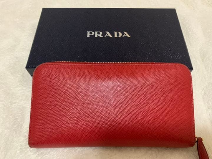 最終値下げ★PRADA プラダ 長財布　サフィアーノ　レッド