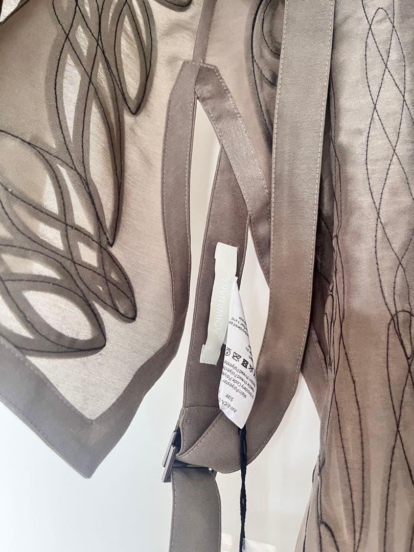 【新品】aoiwanaka アオイワナカ　ケープ　ポンチョ　ブラウン