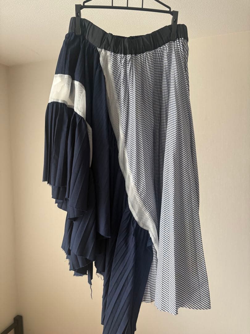 【美品】Sacai アシンメトリー プリーツスカート