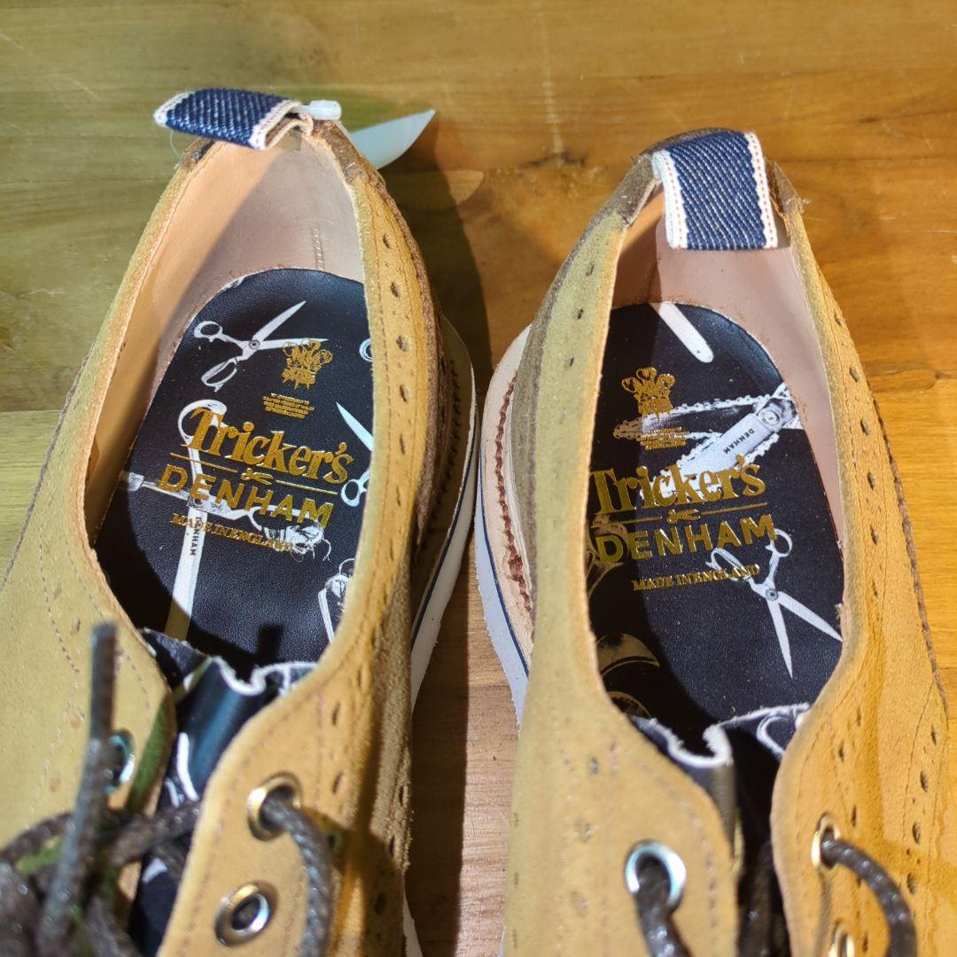 新品 定価12万◆トリッカーズ デンハム コラボ 牛革 シューズ　バートン　革靴