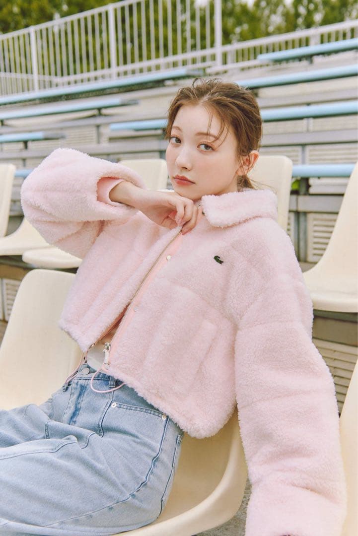 SNIDEL୨୧ LACOSTE୨୧⑅*クロップド中綿ジャケット