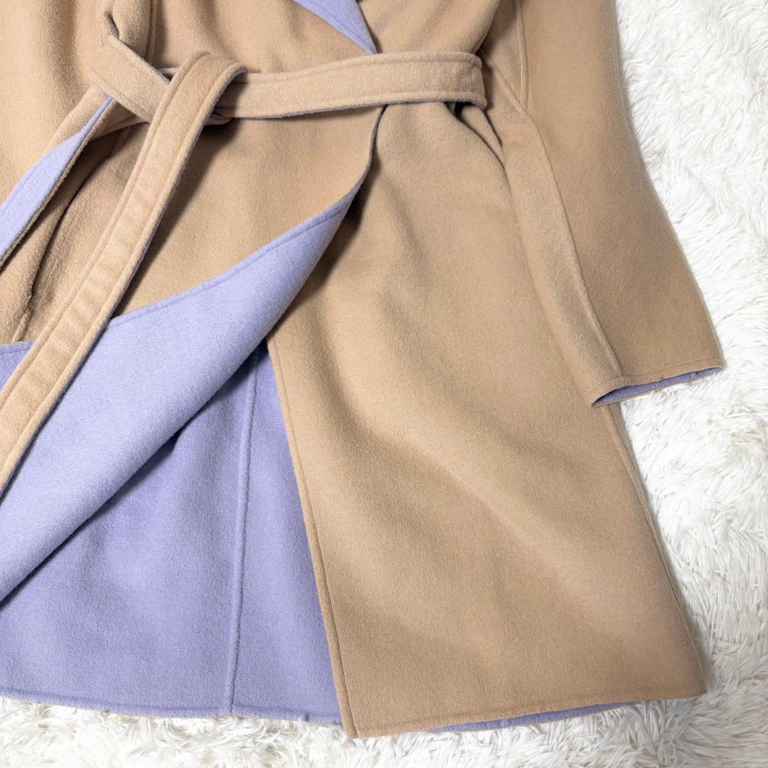 マックスアンドコー ダブルフェイス バイカラー ウールコート