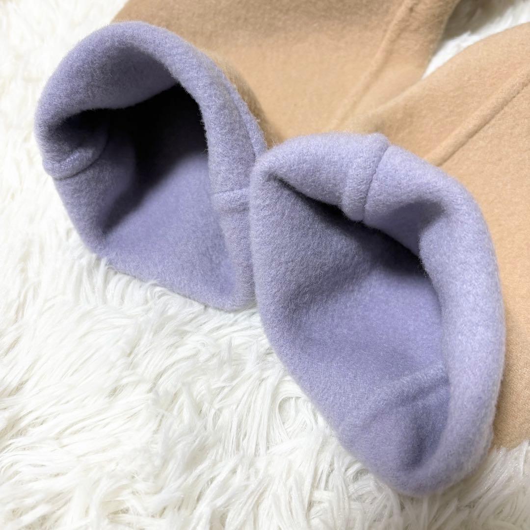 マックスアンドコー ダブルフェイス バイカラー ウールコート