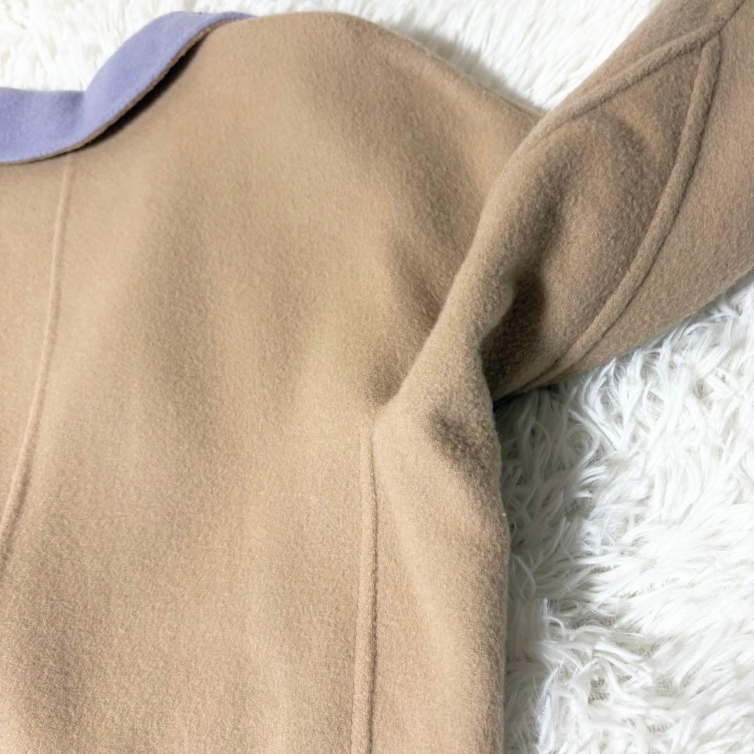 マックスアンドコー ダブルフェイス バイカラー ウールコート