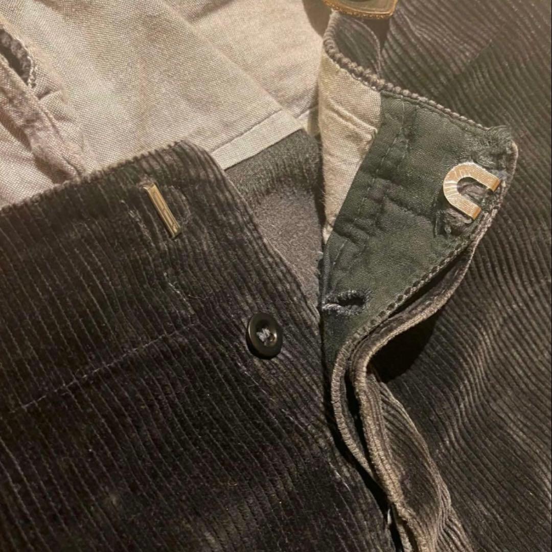 20s〜40s ブラック コーデュロイパンツ 針刺しシンチバック