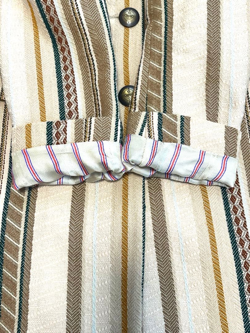 【希少・美品】MサイズETRO エトロ ストライプ チェスターコート