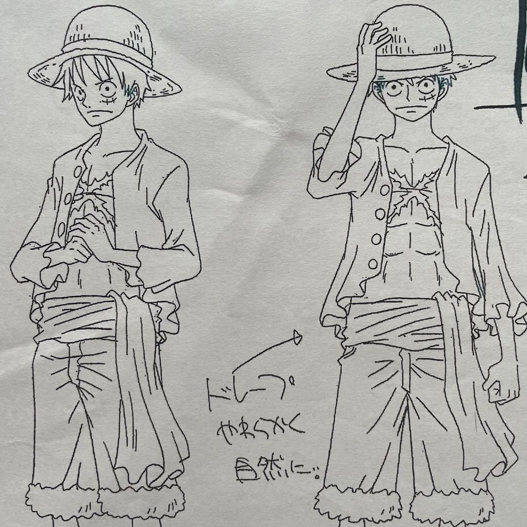 決定稿 1枚 設定資料 モンキー・D・ルフィ シリアス バージョン ver