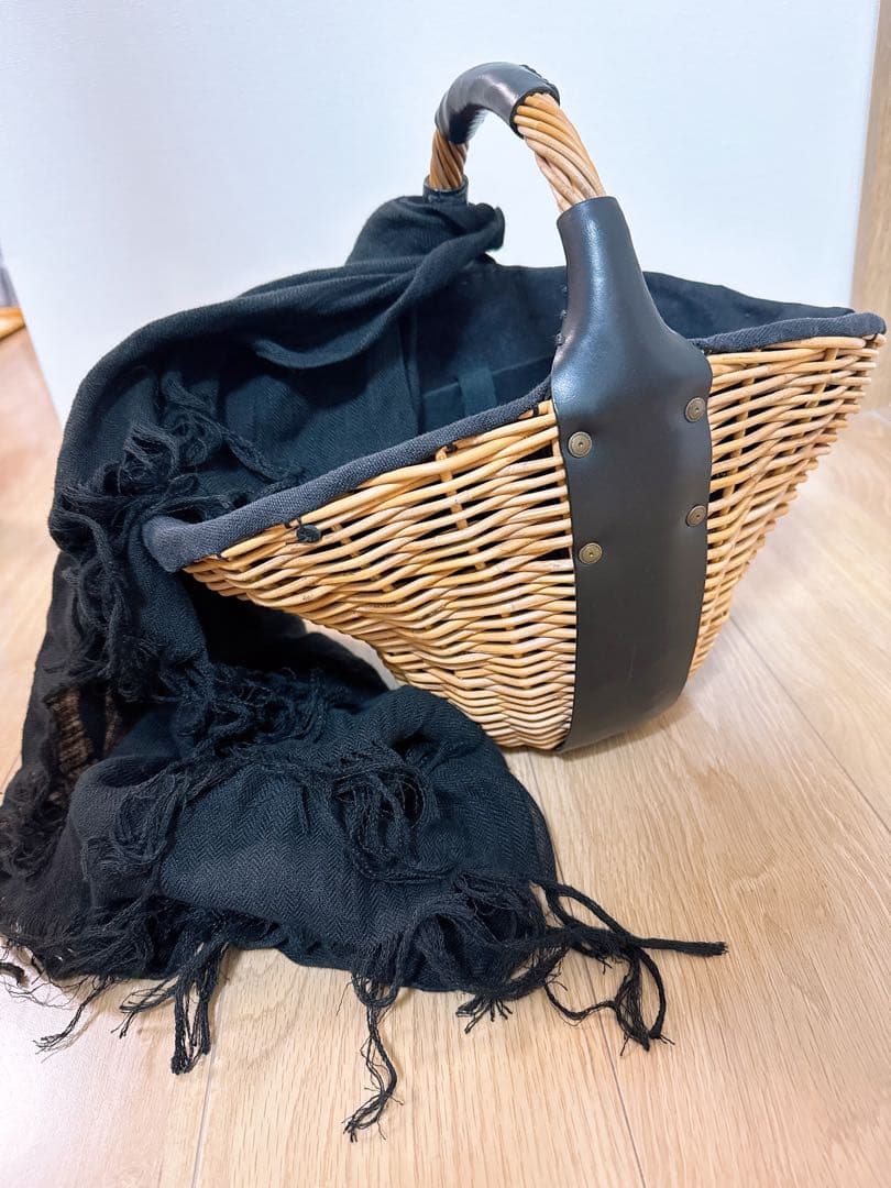 【最終値引き】ebagos エバゴス　かごバッグ 紅籐　1本手　ワンハンドル