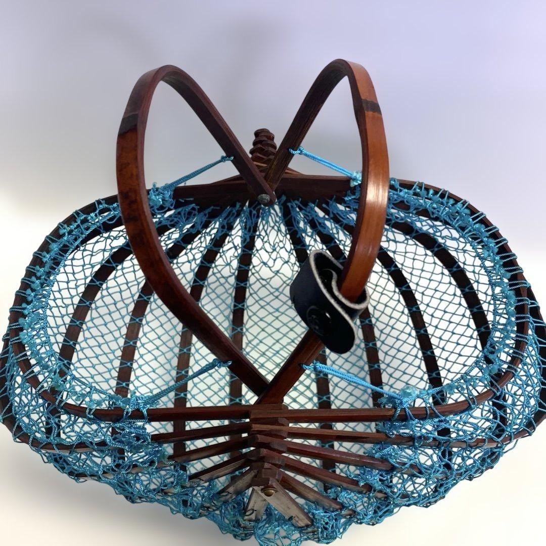 折りたたみかごバッグ 竹かごバッグ 昭和レトロ レア
