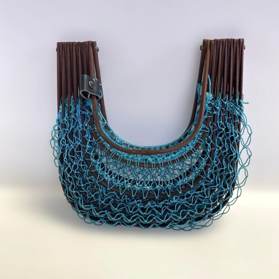 折りたたみかごバッグ 竹かごバッグ 昭和レトロ レア