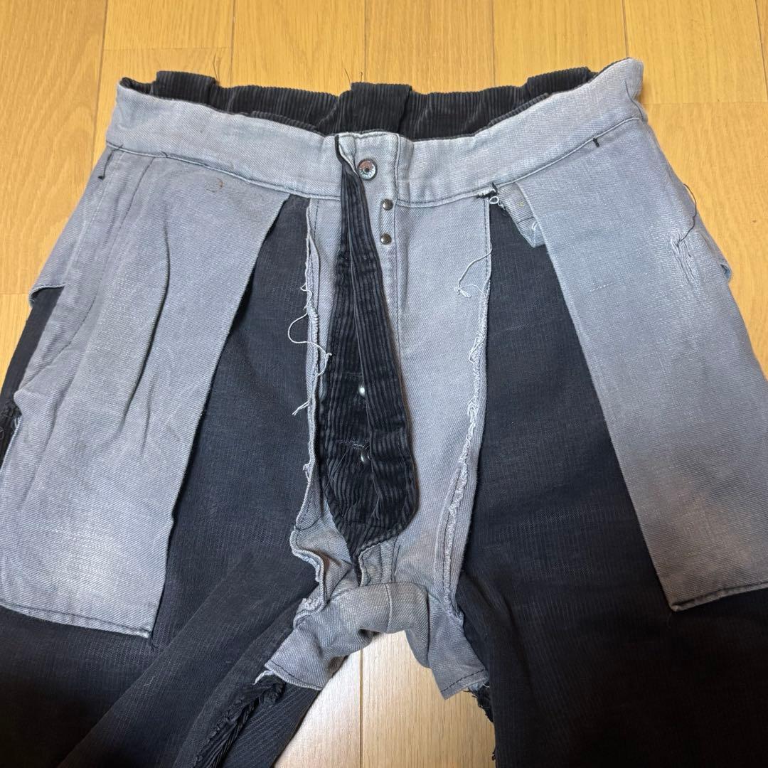 40s 50s フレンチ ビンテージ コーデュロイ パンツ 黒