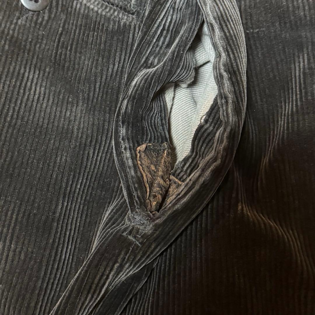 40s 50s フレンチ ビンテージ コーデュロイ パンツ 黒