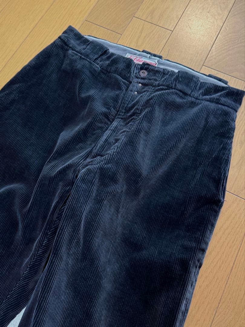 40s 50s フレンチ ビンテージ コーデュロイ パンツ 黒