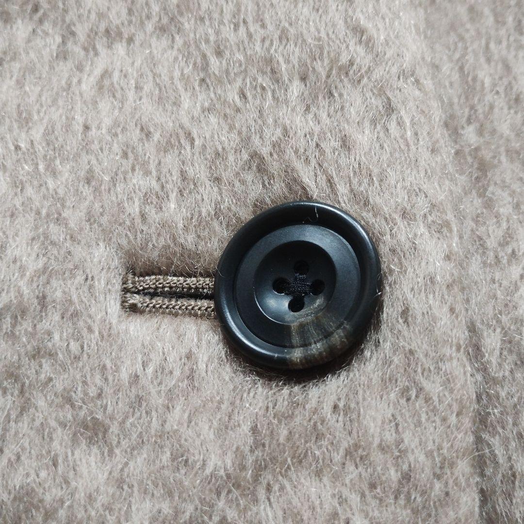 美品　23AW　スピックアンドスパン　シャギージャケットコート　モヘヤ　ブラウン