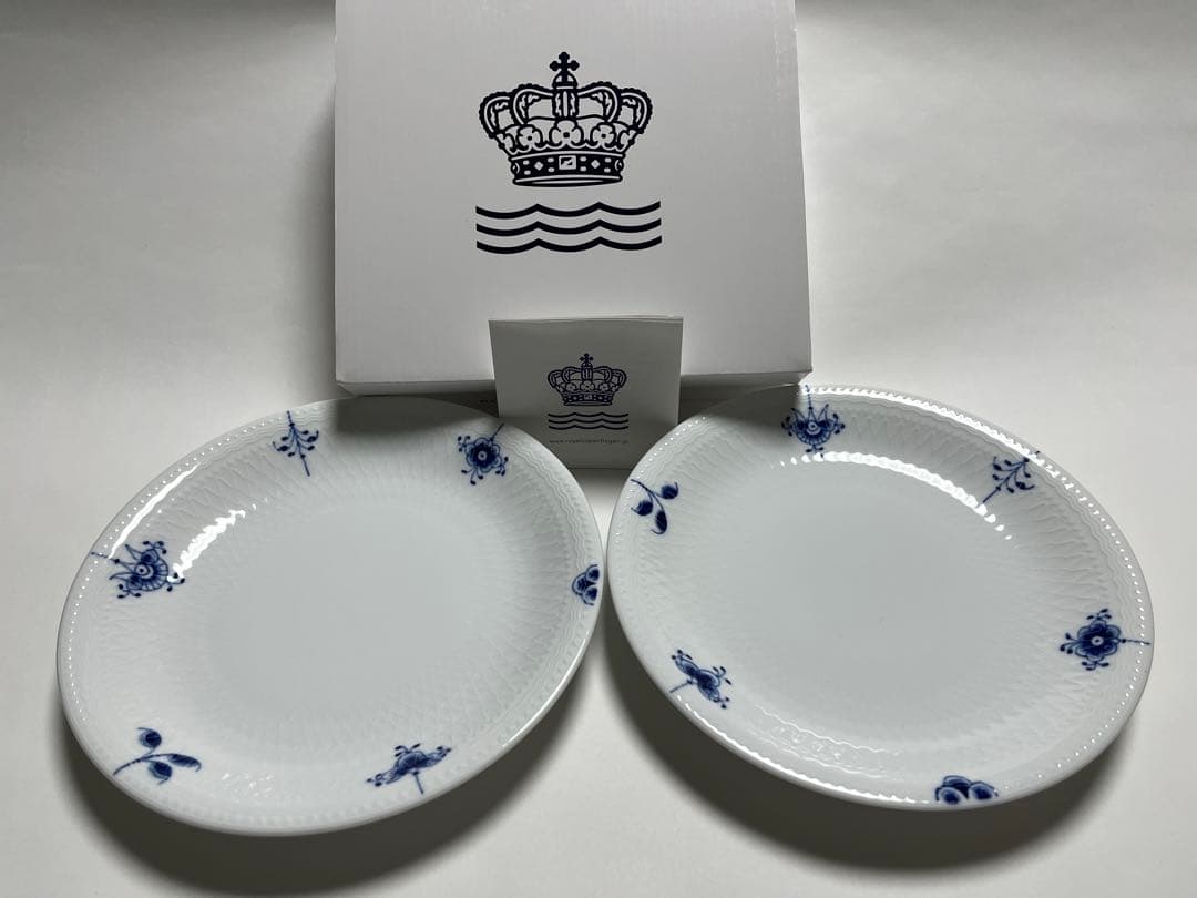 新品未使用　ロイヤルコペンハーゲン　ブルーパルメッテ　ブロッサム 20㎝×2枚