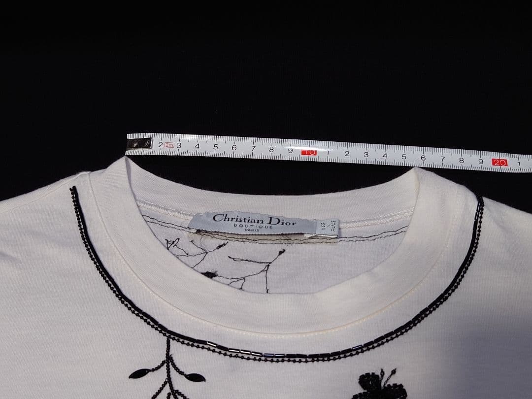【激レア】Christian Dior ビーズ刺繍Tシャツ
