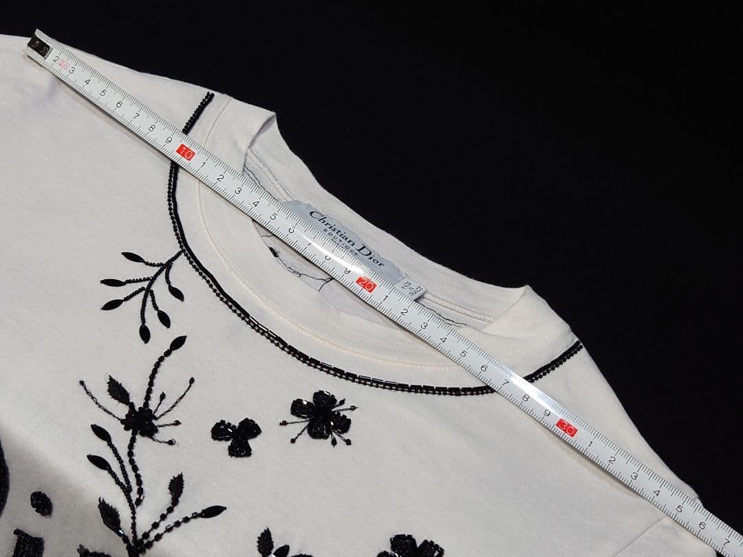 【激レア】Christian Dior ビーズ刺繍Tシャツ