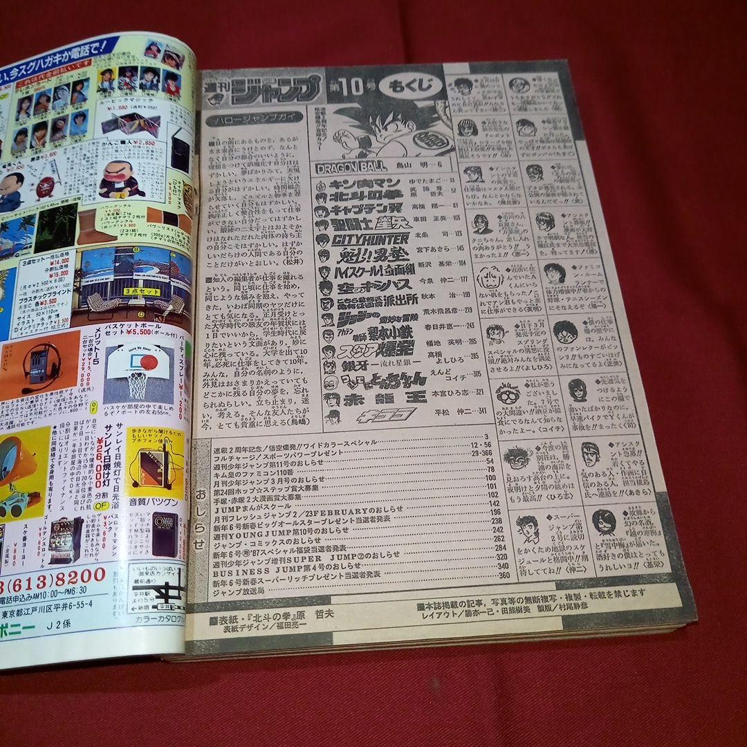 【当時物美品】週刊 少年 ジャンプ 1987年10号 漫画 アニメ