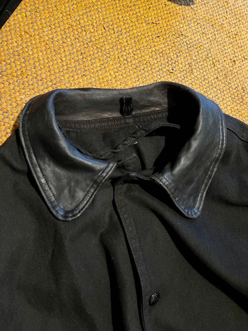 90s woolrich 襟レザーハンティングジャケット