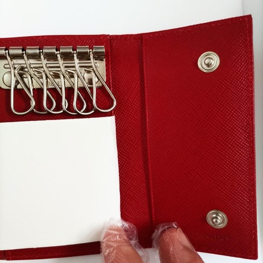 【⭐️PRADA⭐️】新品 プラダ ナイロン キーケース 6連 三角ロゴ レッド