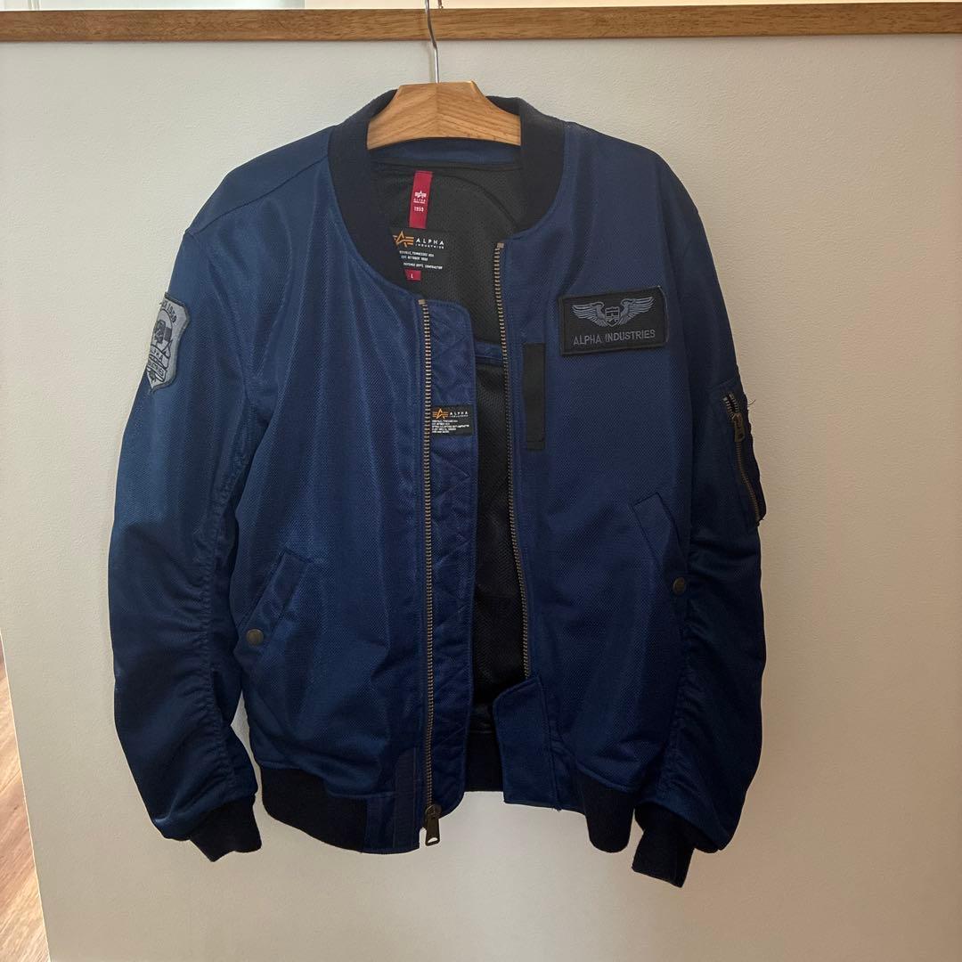 アルファ　ライダース　メッシュ　ジャケット　Lサイズ　美品　プロテクター