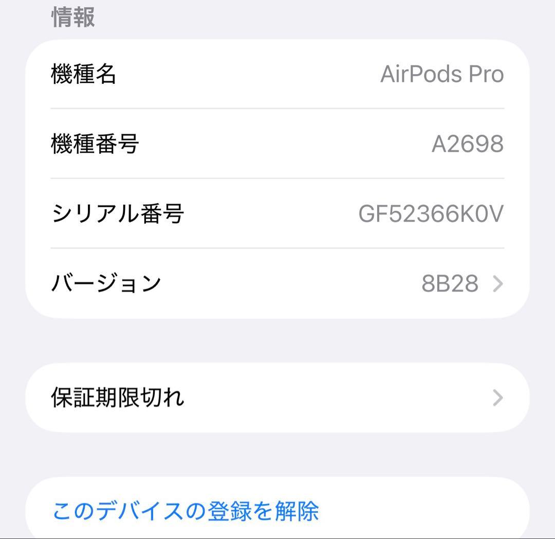 AirPods Pro 2 本体(Lightning版)Type-cケーブル付き