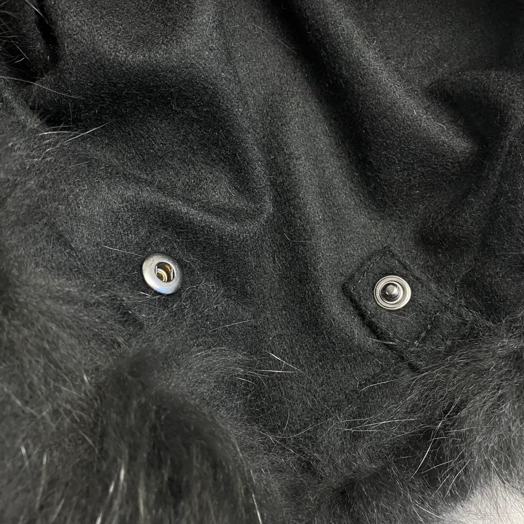 SAGA FURS サガファー カシミヤケープ ポンチョ 黒 フォックス 和装