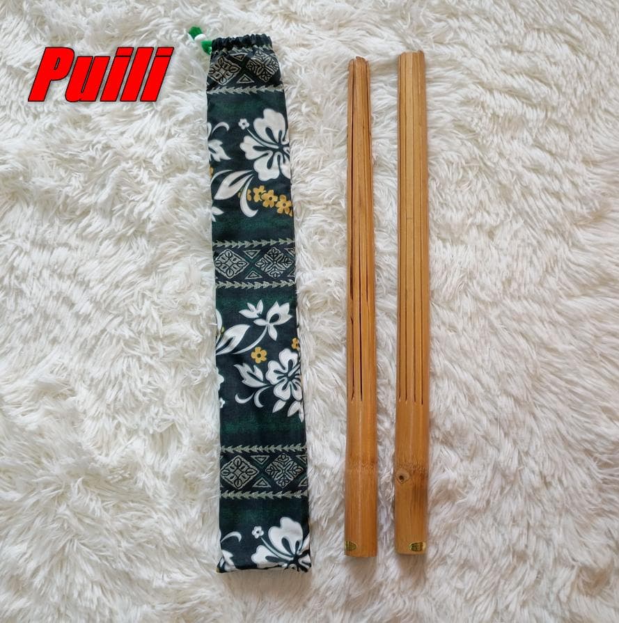 プイリ Puili ハワイアン フラ用品 フラ楽器 打楽器 専用袋付き 中古