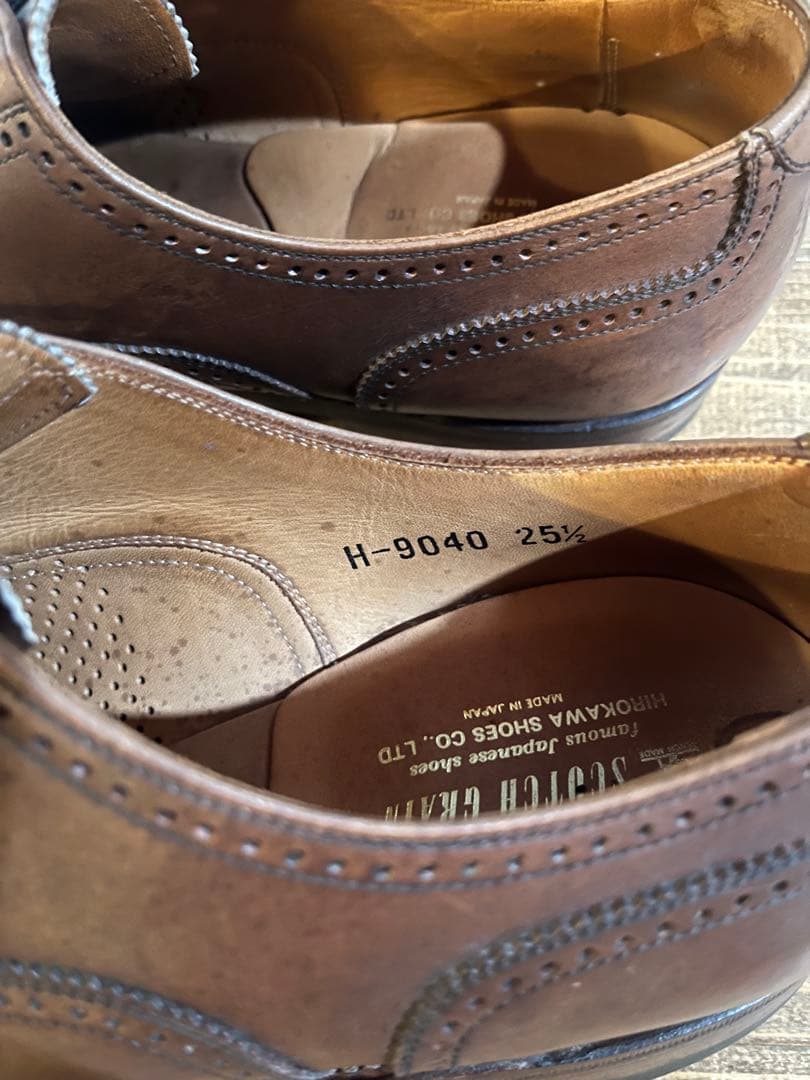 スコッチグレイン ウィングチップ ドレスシューズ