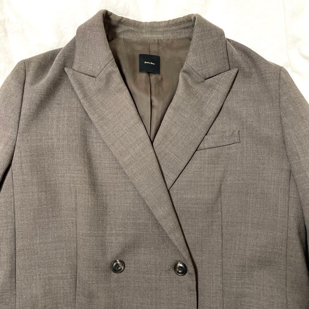 ■美品■スピックアンドスパン　ダブルテーラードジャケット　ブラウン　38
