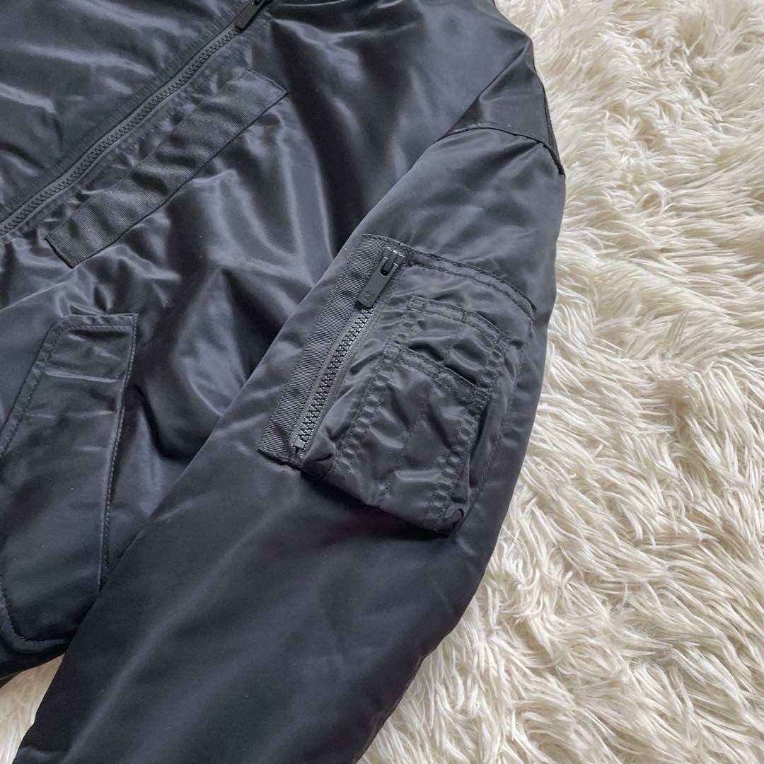 美品 UNIQLO +J MA-1 フライトジャケット ダウン ブラック S