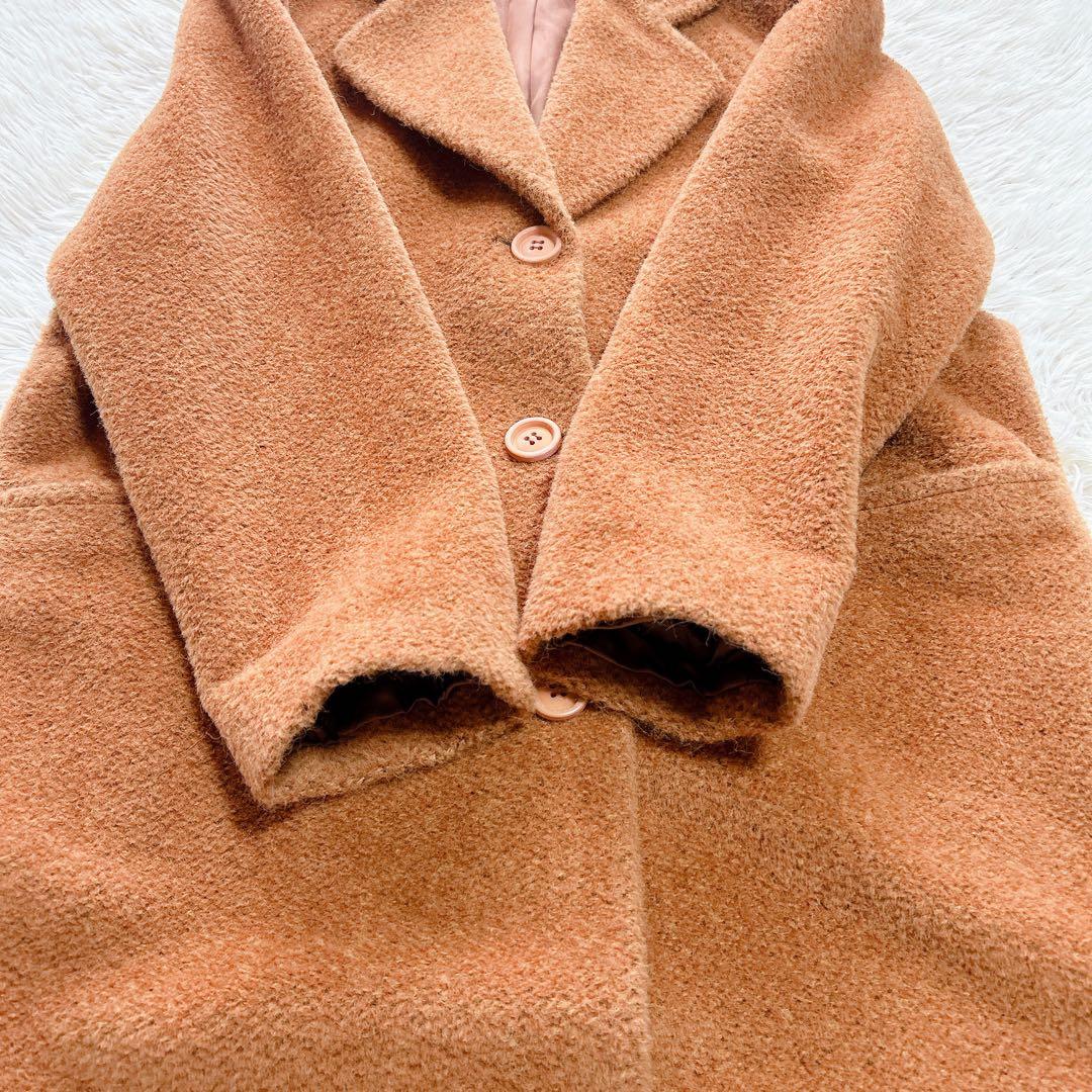 【美品】AGNONA　最高級MARTORAアルパカ素材　チェスターコート　XL