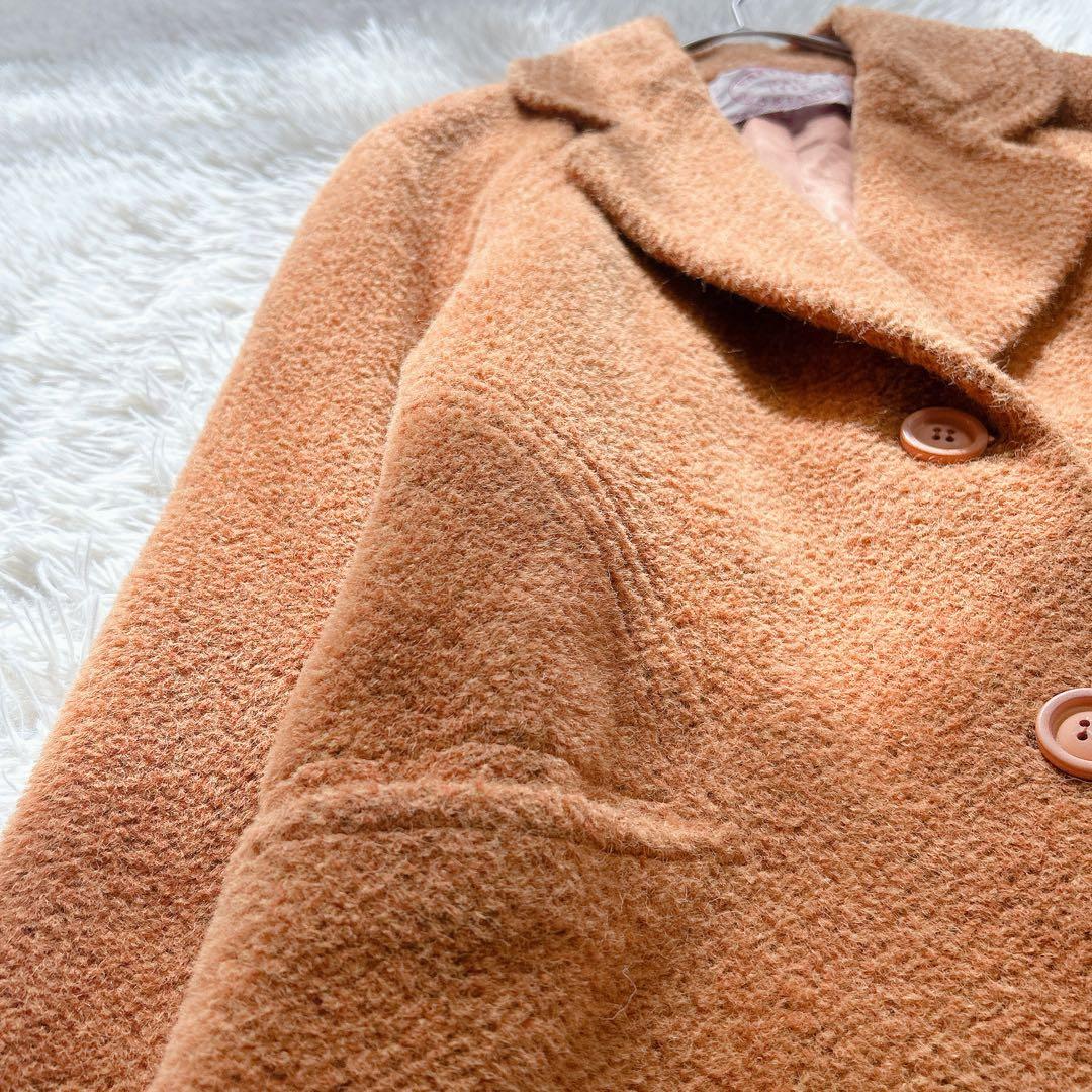 【美品】AGNONA　最高級MARTORAアルパカ素材　チェスターコート　XL