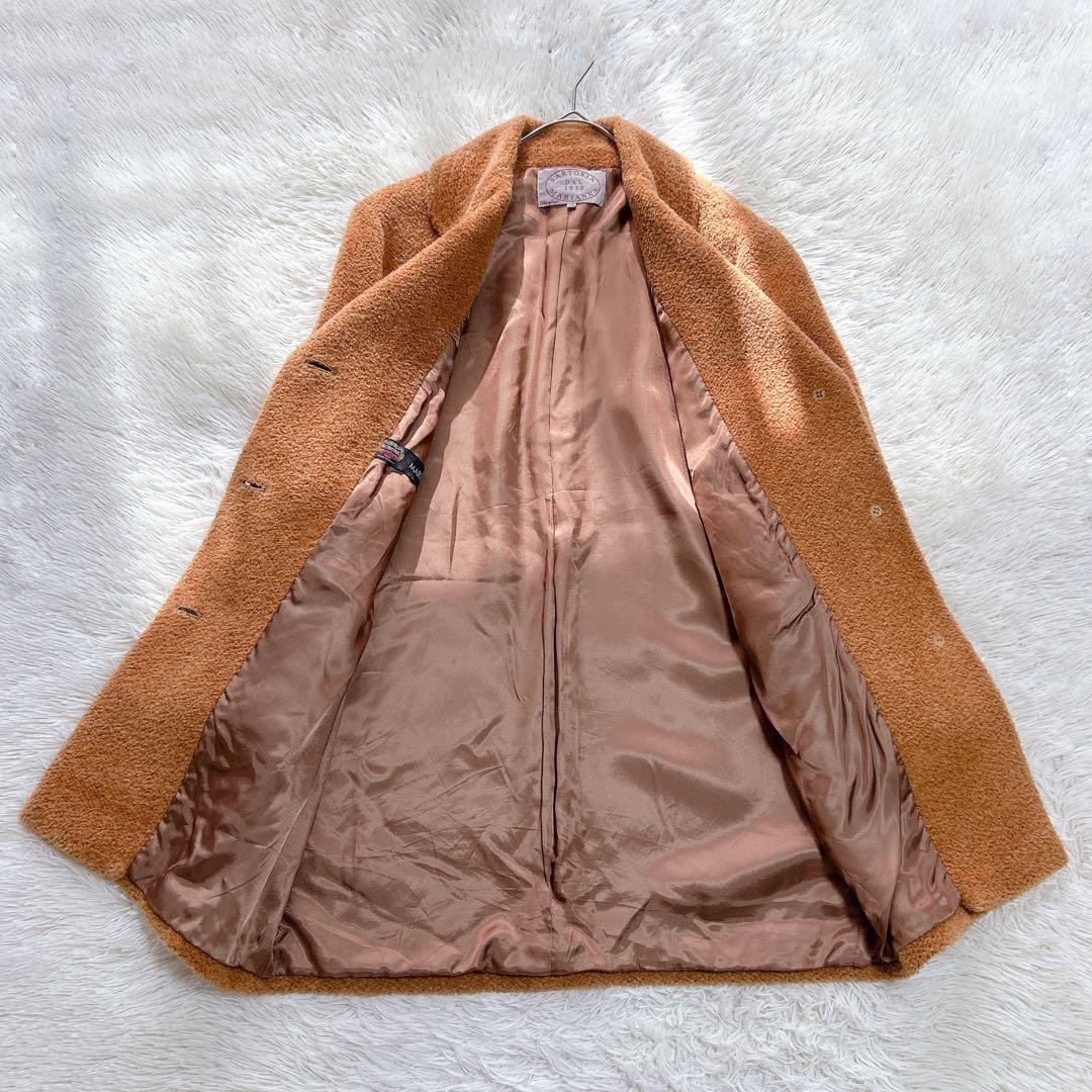 【美品】AGNONA　最高級MARTORAアルパカ素材　チェスターコート　XL