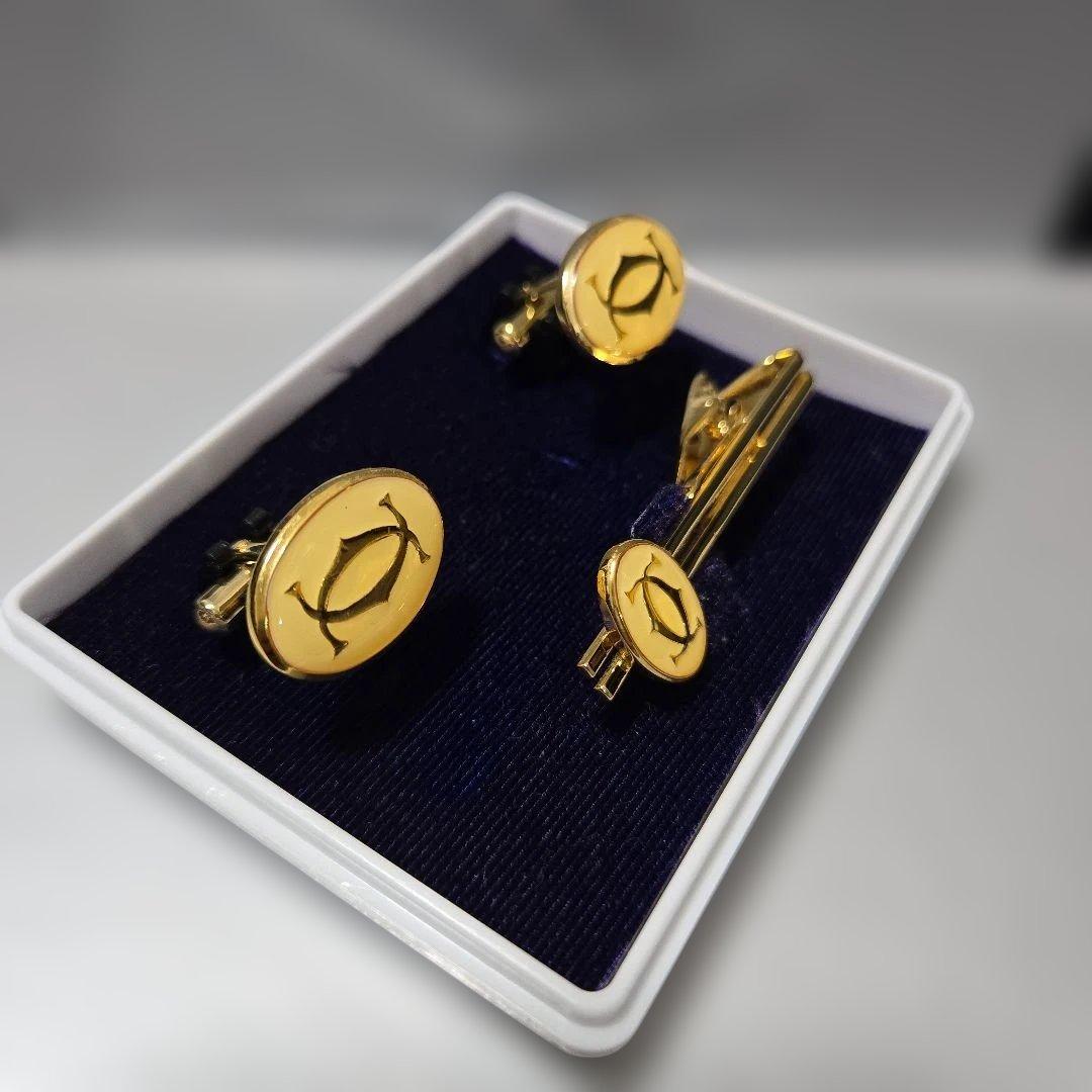 【美品希少】Cartier/カルティエ　ネクタイピン カフスセット