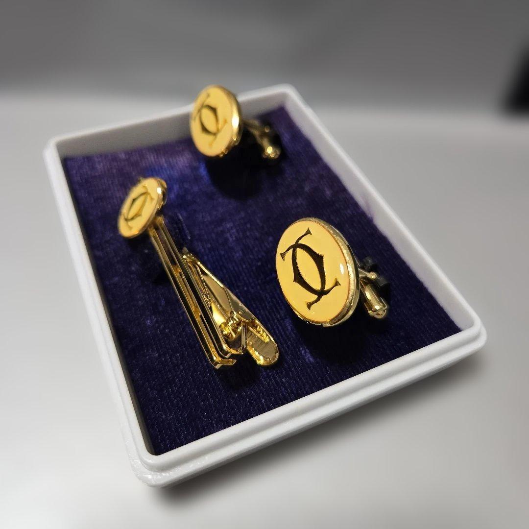 【美品希少】Cartier/カルティエ　ネクタイピン カフスセット